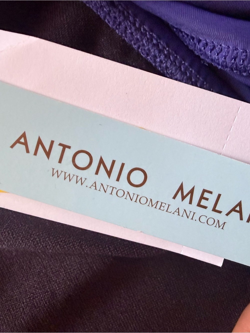 ANTONIO MELANI Royal Purple Swim Skirt with Logo Plaque - Picture 14 of 14